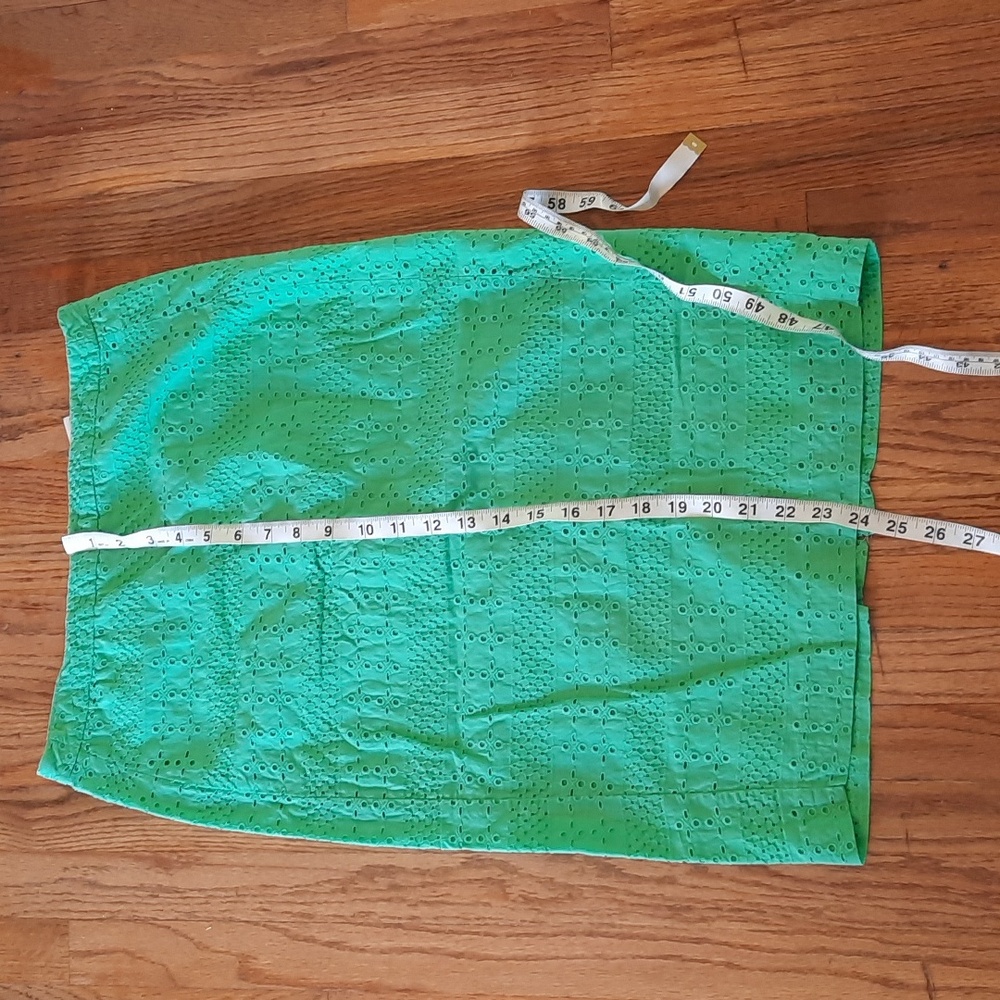 Merona green eyelet pencil skirt size 6 - Picture 3 of 5